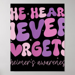 The Heart Never Forgets Dementia Heimer's Awarenes Poster