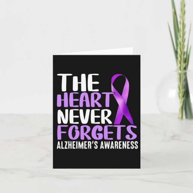 The Heart Never Forgets Heimerheimer´s Awareness  Card (Front)