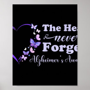 The Heart Never Forgets Heimer's Awareness Poster
