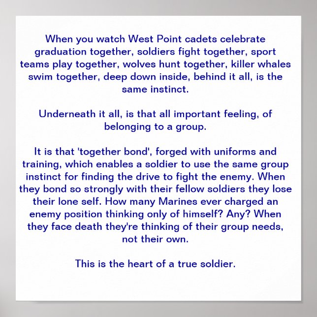 The Heart of a True Soldier Poster (Front)