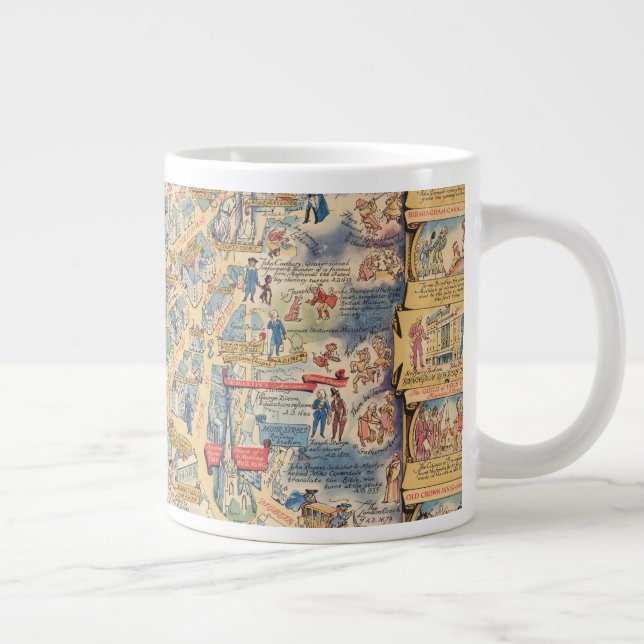 The Heart of Birmingham, England Map Large Coffee Mug (Right)