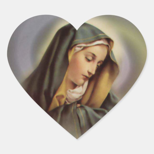 The Heart of Blessed Virgin Mary Heart Sticker (Front)