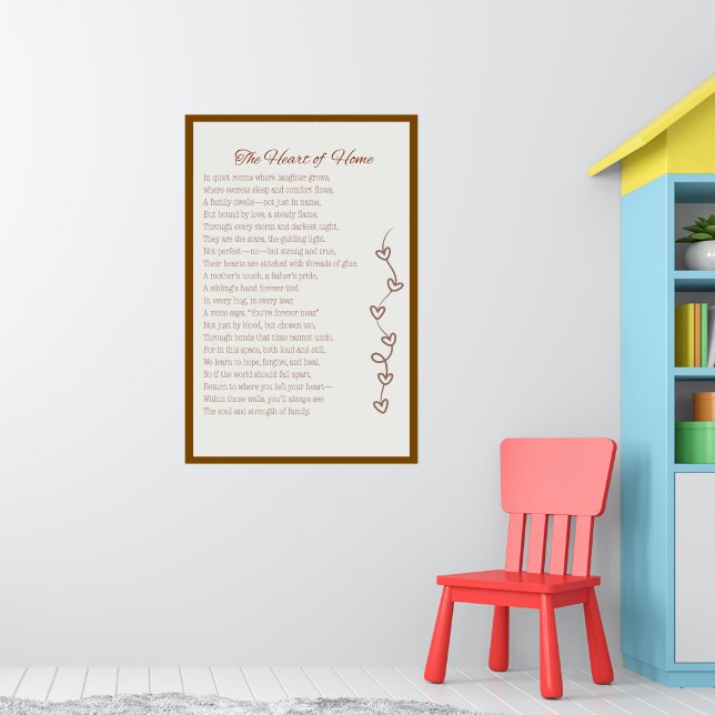 The Heart of Home – Family Love Poem Printable |  Poster (Nursery 1)
