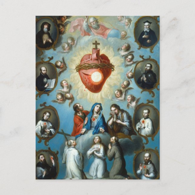 The Heart of Jesus by Juan Patricio Morlete Ruiz Postcard (Front)