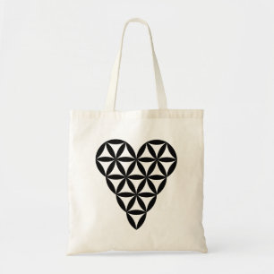 The Heart Of Life – Black/2D. Tote Bag
