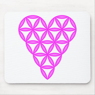 The Heart Of Life – Pink/3D. Mouse Mat