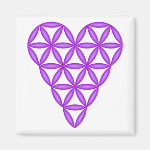The Heart Of Life – Purple/3D. Magnet