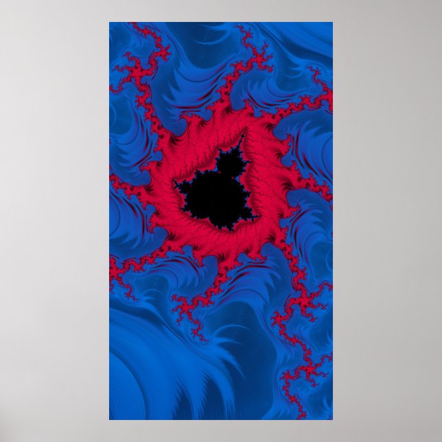 The Heart Of Mandelbrot Fractal Abstract Art Poster (Front)