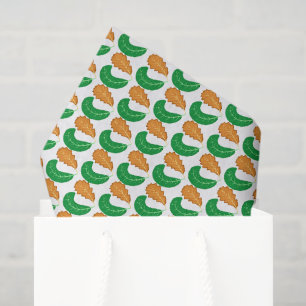 The Heart of Nature Green and Brown leaves Tissue Paper