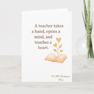 The heart of teaching card