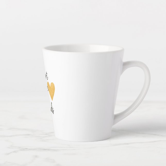 The heart of teaching  latte mug (Right)