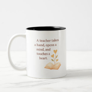 the heart of teaching  Two-Tone coffee mug