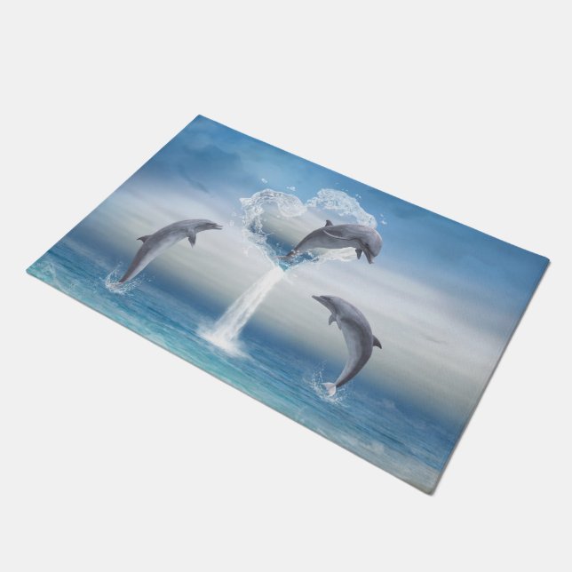 The Heart Of The Dolphins Doormat (Angled)