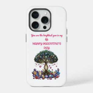 The Heart of the Gem Tree: A Romantic Valentine's iPhone 15 Pro Case