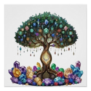 The Heart of the Gem Tree: A Romantic Valentine's  Poster