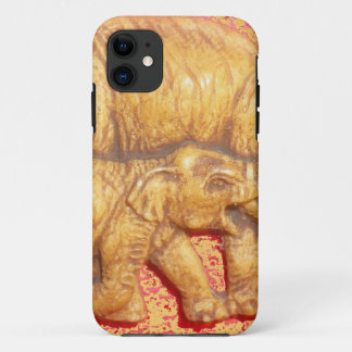 The Heart of the Herd: Elephant Family Portrait iPhone 11 Case