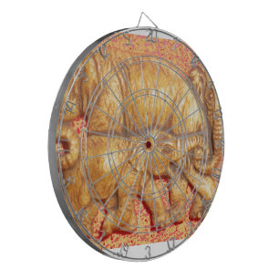 The Heart of the Herd: Elephant Family Portrait Dartboard