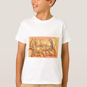 The Heart of the Herd: Elephant Family Portrait T-Shirt