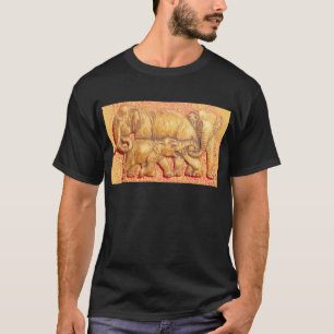 The Heart of the Herd: Elephant Family Portrait T-Shirt