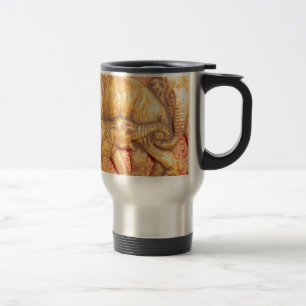The Heart of the Herd: Elephant Family Portrait Travel Mug