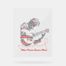 The Heart Plays First | Guitar Typography Art