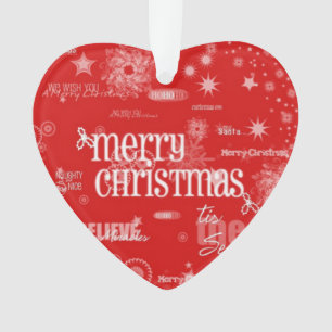 The Heart-Shaped Merry Christmas Ornament