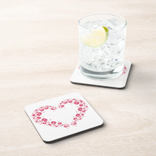 The Heart Symbol Hard plastic coaster