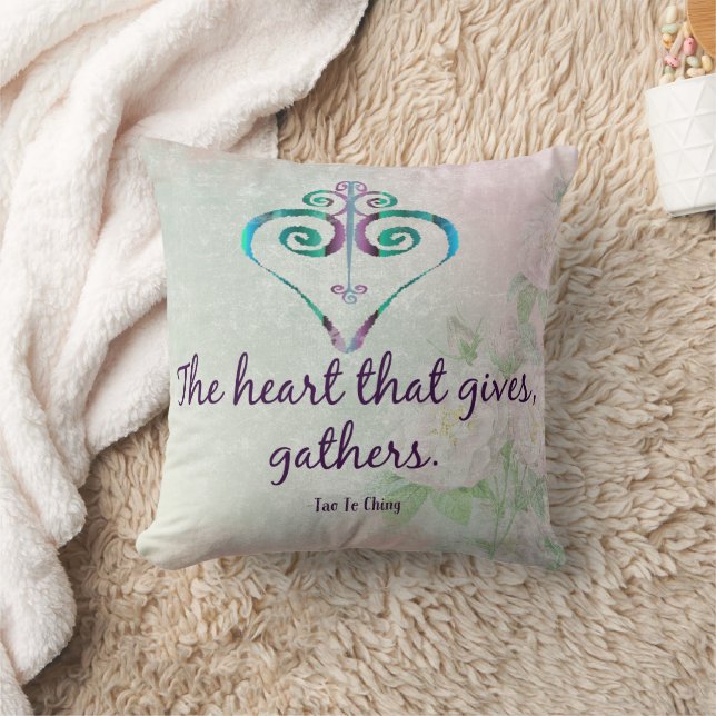 The Heart That Gives Throw Pillow (Blanket)