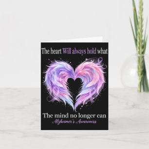 The heart will hold alzheimer’s awareness purple  card