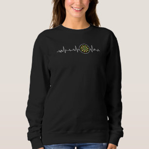The Heartbeat Of A Dart Player Dart Heart Rate Dar Sweatshirt