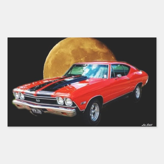 The Heartbeat of America yesterdays Chevrolet Rectangular Sticker (Front)