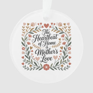 The Heartbeat Of Home Is Mother's Love Ornament