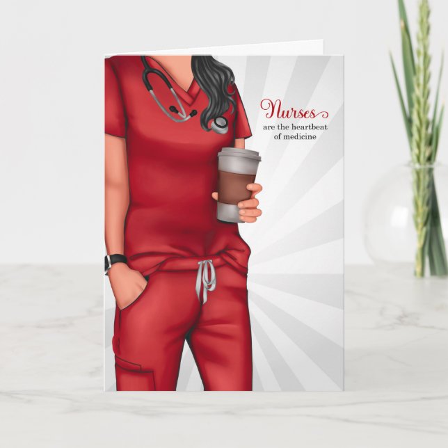 the Heartbeat of Medicine Nurses Day Card (Front)