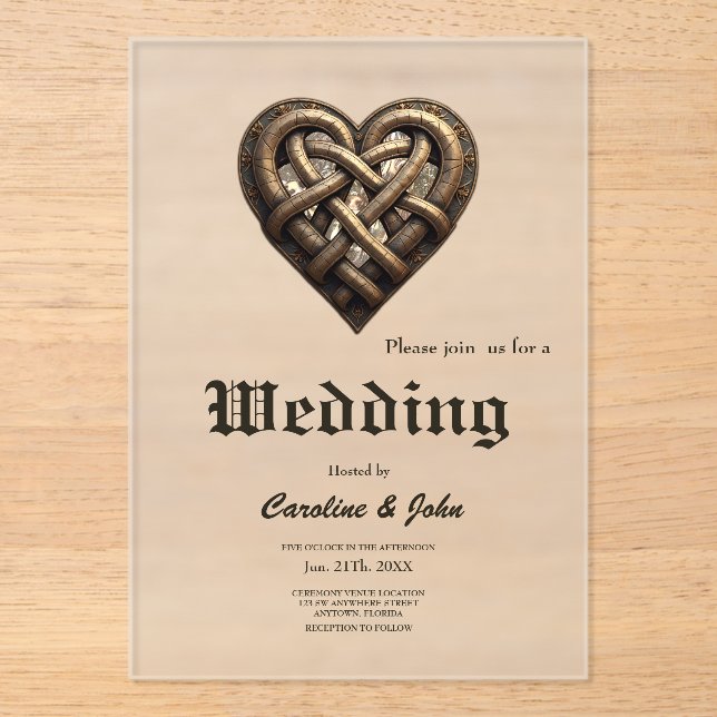 The heartbeat of the ancient gods acrylic invitations (Front)