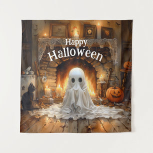The Hearth of Haunts Halloween Tapestry