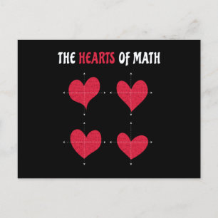The Hearts Of Math Valentine's Day Math Postcard