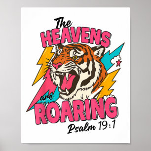 The Heavens Are Roaring Psalm 19 1 Bible Verse Boh Poster