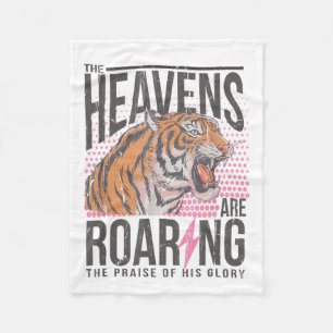 The Heavens Are Roaring, Psalm 19_1 Bible Verse Fleece Blanket