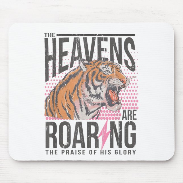 The Heavens Are Roaring, Psalm 19_1 Bible Verse  Mouse Mat (Front)