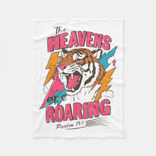 The Heavens Are Roaring Psalm 19_1 Bible Verse Wom Fleece Blanket