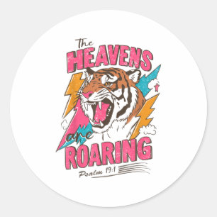 The Heavens Are Roaring Psalm 19_1 Christian Faith Classic Round Sticker