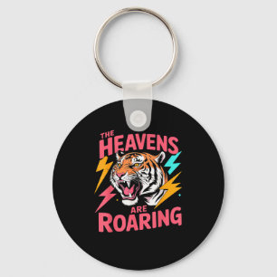 The Heavens Are Roaring Psalm 19_1 Tiger Christian Key Ring