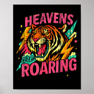 The Heavens Are Roaring Psalm 19_1 Tiger Christian Poster