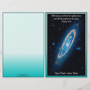 The Heavens Blank Church  Bulletin Flyer