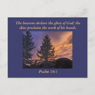 The heavens declare the glory of God;... Postcard