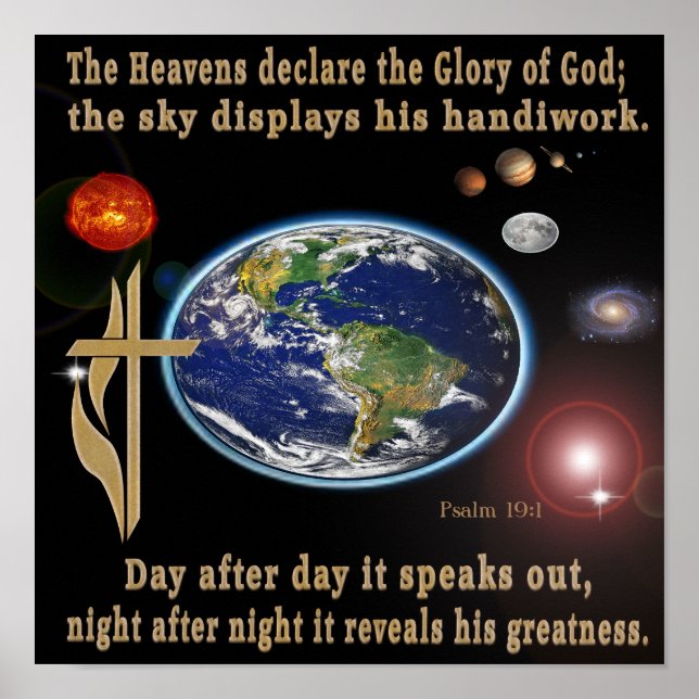 The heavens Declare the Glory of God poster (Front)