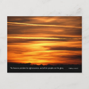 The heavens declare v2 Psalm 97 v 6 Postcard