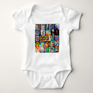 The Hebrew alphabet - alephbet Baby Bodysuit