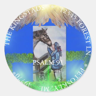 THE HEDGE SCRIPTURE CLASSIC ROUND STICKER