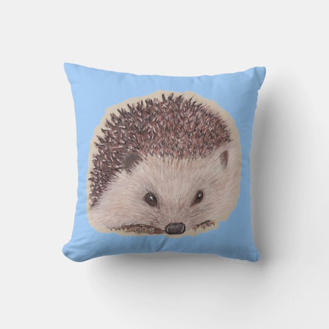 The Hedgehog (Blue) Cushion (Front)